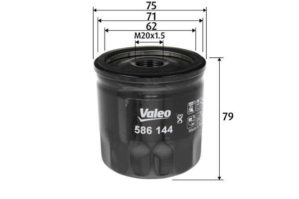 VALEO - 586144 - Filter za ulje (Podmazivanje)